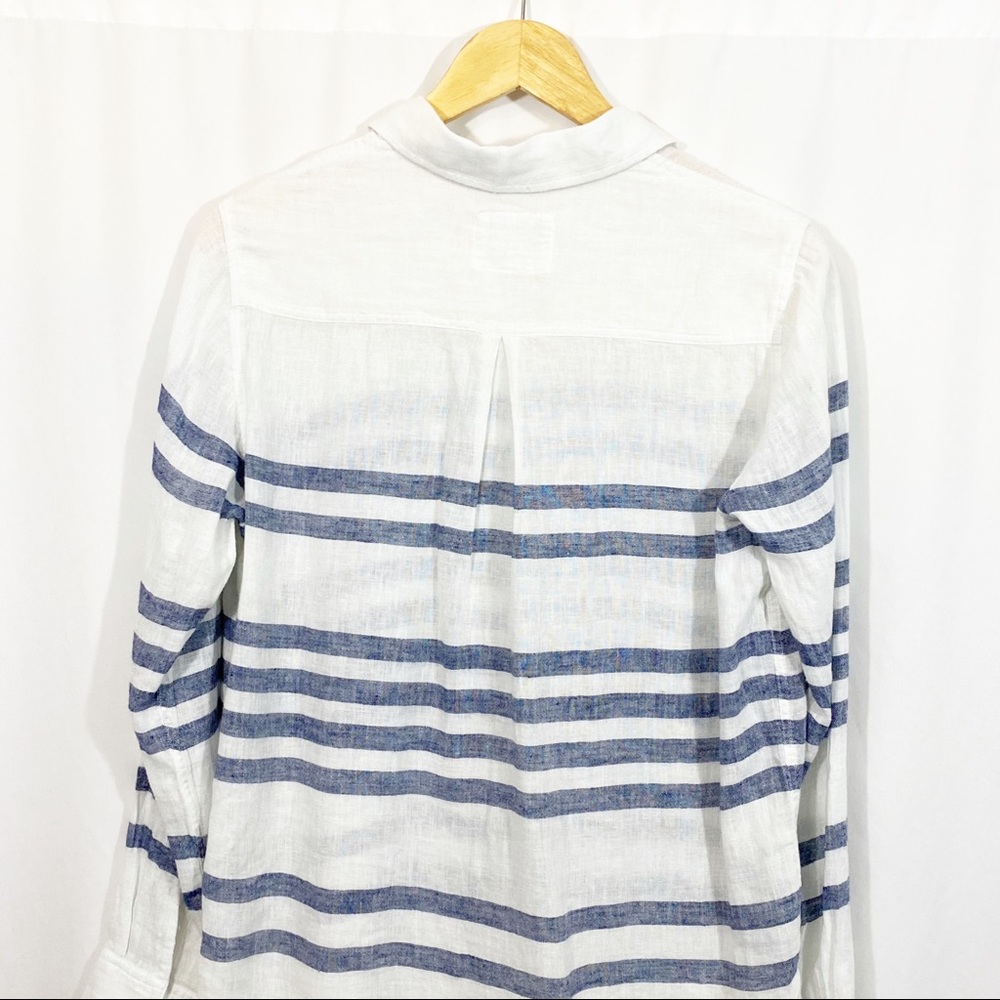 Rails Charli Westport Stripe Linen Button Down Top - Picture 6 of 11
